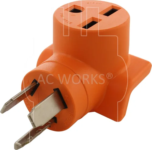 Vista 3 de AC WORKS Adaptador de salida de pared para secadora de 30 amperios y 3 clavijas (hasta 6-30 HVAC comercial)