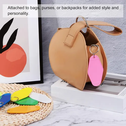 Vista 21 de PATIKIL Vintage Motel Llavero, en blanco Hotel Llaveros Llaveros