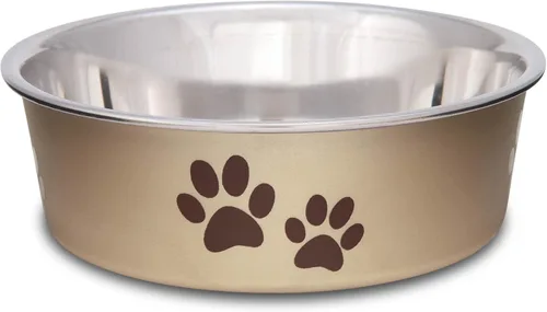 Vista 27 de Bol metálico para mascotas Bella, de Loving Pets, M, Cobre