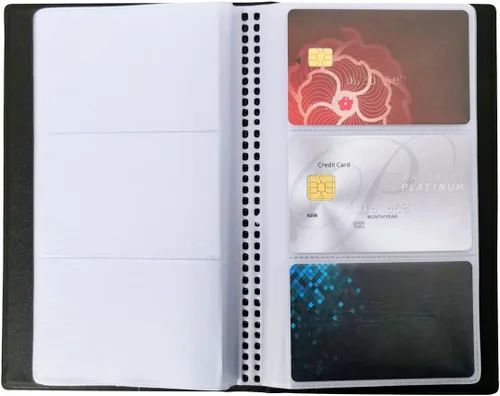 ZUFECY Business Card Organizer Business Card Holder Book, Portable Business Card Binder File Sleeve Storage, Business Card Holders,120 Cards