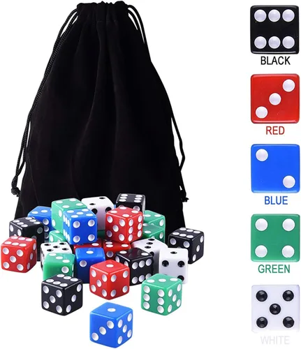 Vista 4 de AUSTOR - Juego de 50 dados, 50 Piezas Cuadrado A