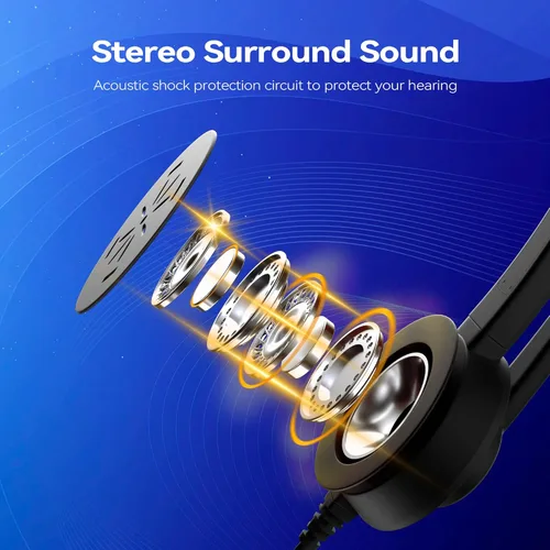 Vista 4 de Auriculares de teléfono con cable monoaural, con micrófono de cancelación de ruido + desconexión rápida para 2465 2564 480 6402D A100 S10 300 301