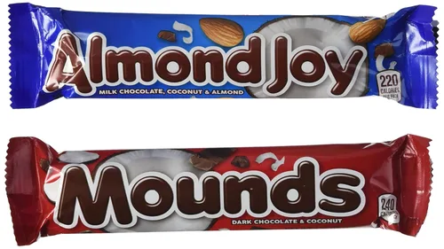 Almond Joy and Mounds, paquete variado de 24 barras, 8.3 onzas