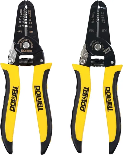 Vista 8 de DOWELL Herramienta de pelado de cables 10-22 AWG, cortador de alicates, herramienta de mano multifunción para artesanía de electricista, 2 piezas