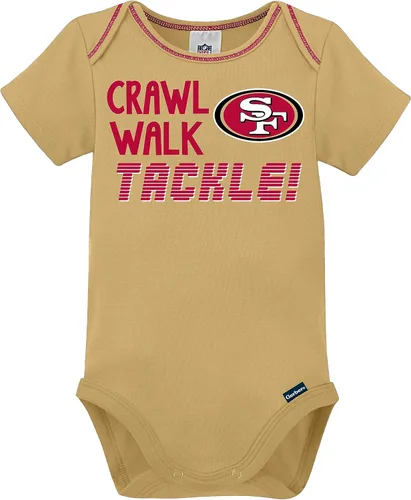 Vista 2 de Gerber - Mameluco unisex de manga corta para bebé, equipo de la NFL, paquete de 3