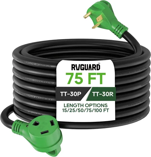 Vista 10 de RVGUARD Cable de extensión para RV de 30 amperios, 15 pies, cable resistente calibre 10/3 STW con indicador LED de energía y organizador de cables