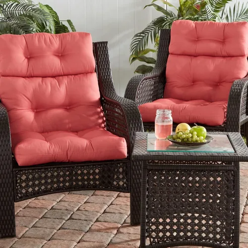 Vista 220 de Greendale Home Fashions Aloha - Cojín para silla de respaldo alto para exteriores de 44 x 22 pulgadas