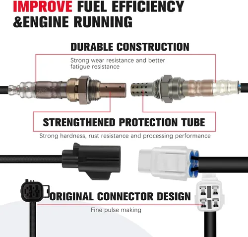Vista 4 de Sensor de oxígeno O2 aguas arriba aguas abajo compatible con 1999 para Subaru Impreza 2001 para Subaru Outback 234-9085, 234-4706