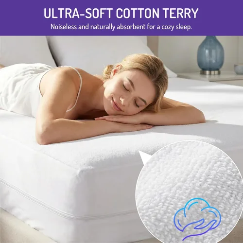Vista 4 de Degrees of Comfort - Funda para colchón impermeable y transpirable con cierre - Diseño avanzado patentado de cierre con solapa - Tecnología anti