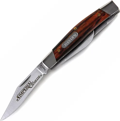 Vista 2 de Schrade Imperial IMP15S Stockman - Cuchillo de bolsillo plegable de acero inoxidable para exteriores, supervivencia al aire libre y EDC