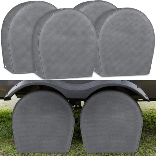 Vista 10 de Leader Accessories Fundas para neumáticos (paquete de 4) – Protectores de ruedas resistentes e impermeables para camiones, SUV, Jeep, cámper