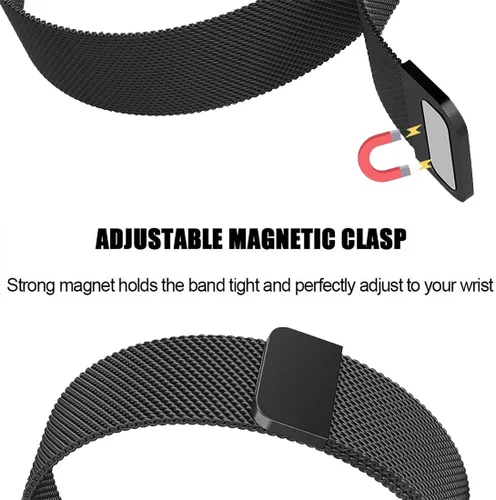 Vista 3 de Correa de malla de acero inoxidable de 0.866 pulgadas compatible con Samsung Galaxy Watch 3 de 1.772 pulgadas/Gear S3 Frontier/Classic Band