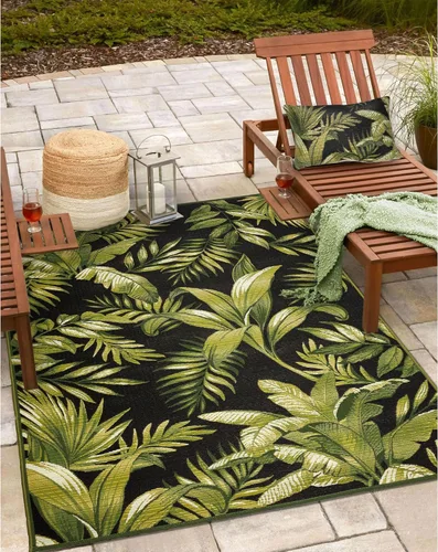 Vista 28 de Liora Manne Marina - Almohadas de fácil cuidado para interiores y exteriores, 12 x 18 pulgadas, color verde