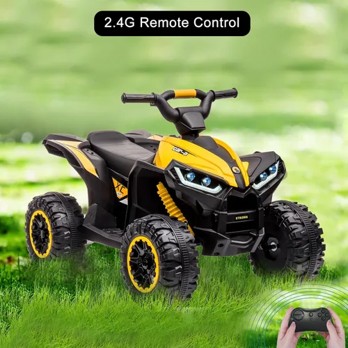 Vista 5 de ATV de 12 V para niños con control remoto, cuatro ruedas eléctricas, hasta Negro