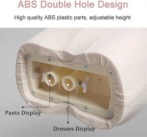 Vista 3 de Female Full-Body Mannequin with Wooden Base & Cloth Head, Adjustable Stand for Wedding & Clothing Display(Sqaure Base1,Medium)