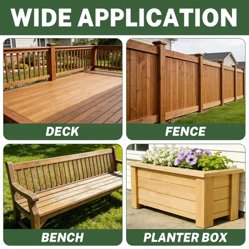 Vista 5 de LIONMAX Tornillos de cubierta de 2-1/2 pulgadas, tornillos para madera #10 x 2-1/2 pulgadas, 50 unidades, resistentes a la corrosión, revestimiento