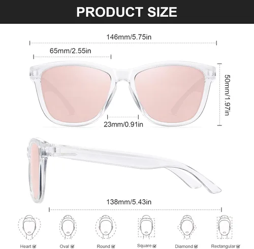 Vista 3 de Gafas de sol para mujer y hombre, clásicas, retro, polarizadas, gafas de sol de moda, protección UV400