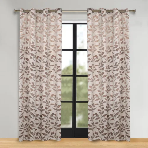 Vista 198 de Superior Cortinas opacas, oscurecimiento de la habitación para dormitorio, bloqueo solar, térmicas, cortinas bohemias modernas, colección de hojas