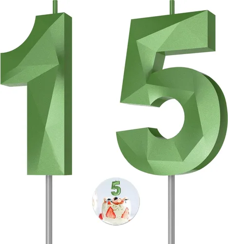 Vista 38 de Velas de cumpleaños con números (0 velas negras), forma de diamante 3D, decoración de pastel de feliz cumpleaños para niños y hombres, cumpleaños
