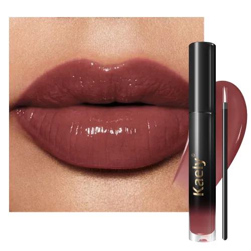 Vista 9 de Kaely Lápiz labial de larga duración que no se mueve para mujeres, maquillaje de color de labios líquido altamente pigmentado, mancha de labios