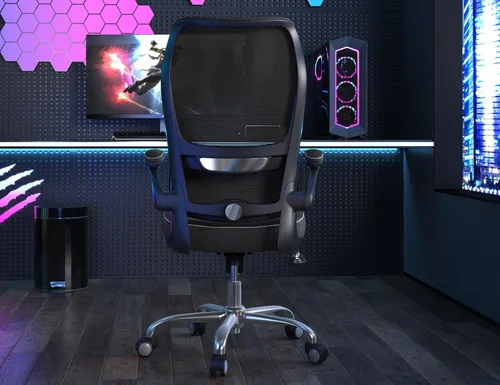 Vista 9 de TRALT Silla Ergonómica de Oficina - Silla de Escritorio con Respaldo Alto Ondulado y Soporte Lumbar Ajustable Silla para Computadora - Sillas