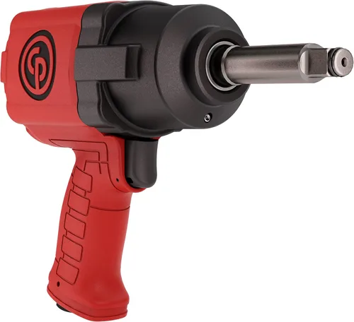 Vista 4 de Chicago Pneumatic CP7741-2 Llave de impacto neumática (1/2 pulgada), yunque de extensión de 2 pulgadas, herramienta de reparación y montaje