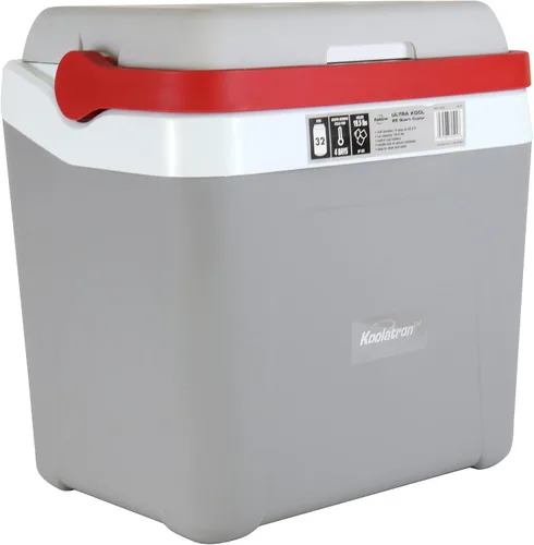 Koolatron Hielera portátil con asa de transporte con candado, estilo vintage, aislada para snacks de camping, almuerzo, viajes de un día, playa,