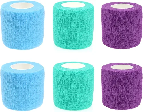 Vista 18 de Vendaje autoadhesivo y envoltura adhesiva animal Vendaje cohesivo envoltura autoadhesiva Cinta adhesiva de primeros auxilios para perros, gatos