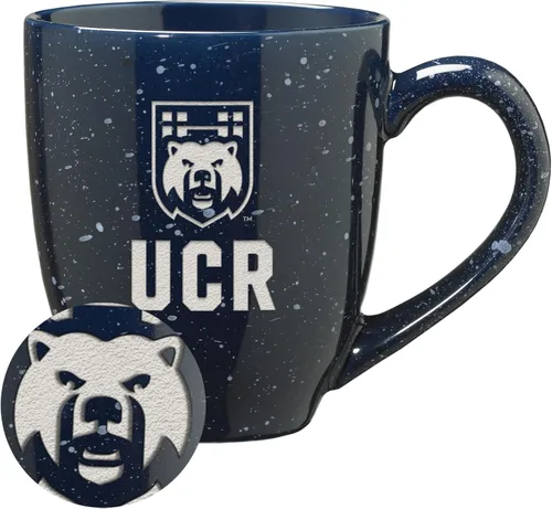 Vista 113 de Rico Industries NCAA Saint Joseph's (PA) Hawks Logo Principal Color Marrón 16 oz Logotipo del Equipo de Color Láser Grabado en Cerámica Moteada Taza