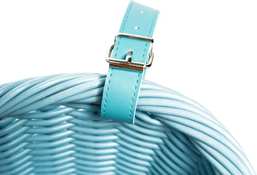 Vista 4 de MEGHNA Mini cesta tejida para bicicleta para manillar de bicicleta para niña y niño para scooter, varios