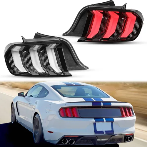 Vista 7 de Nixon Offroad Luces traseras para Ford Mustang 2015-2023, para Ford Shelby GT500 2020-2023, luces traseras LED, reemplazo de montaje de 1 par
