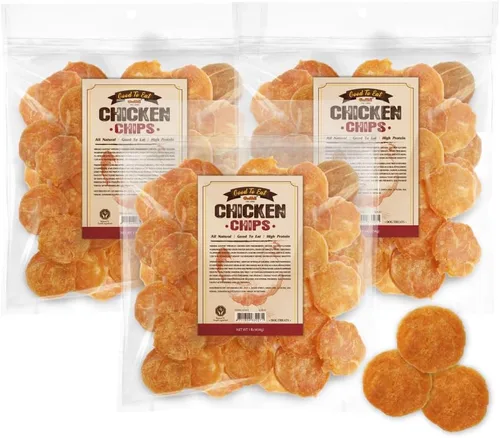 Vista 8 de Gootoe Golosinas para perros, carne seca de pollo para perros, golosinas de entrenamiento para perros; alta en proteínas, sin gluten