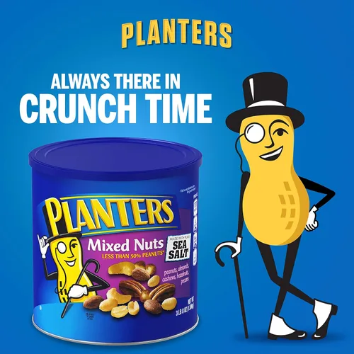 Vista 3 de PLANTERS Nueces mixtas saladas y nueces mixtas saladas de lujo PLANTERS Snacks para fiestas, proteínas a base de plantas
