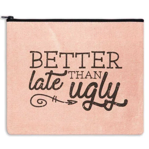 Mejor tarde que la bolsa de cosméticos de maquillaje fea
