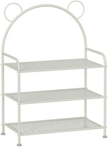 Vista 11 de Shelves Adjustable Shoe Organizer Multi-layer Shoe Rack, Sturdy Metal Mesh Shoe Rack, Free Standing Shoe Storage Shelves, Cute Bear Shape Shoes