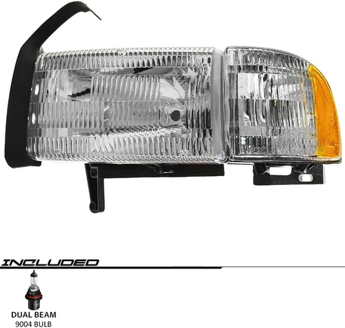 Vista 6 de EPIC LIGHTING Juego de faros delanteros de repuesto estilo OE para luces traseras de esquina, compatible con Dodge 94-02 Ram 1500 02 Ram 2500 3500