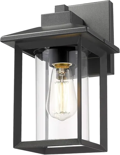 Vista 8 de Luz de poste para exteriores, lámparas de poste exterior, accesorio de iluminación para poste de camino, accesorio de luces de poste en acabado Negro