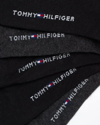 Vista 5 de Tommy Hilfiger Calcetines de vestir para hombre calcetines ligeros y cómodos con patrones paquete de 5