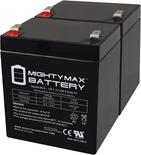 Mighty Max Battery Batería de repuesto SLA de 12V 5Ah F2 SLA para puerta de garaje Craftsman 41A822-2 Pack