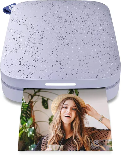 Vista 2 de HP Sprocket Impresora fotográfica instantánea portátil 2x3 (Lilac) Paquete de papel Zink