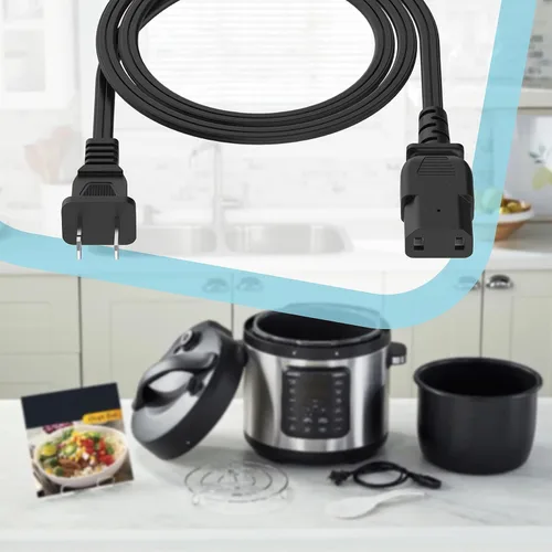 Vista 7 de Cable de alimentación compatible con olla Crock-Pot Express de 6 cuartos de galón SCCPPC600-V1, para olla instantánea, olla de arroz, cable