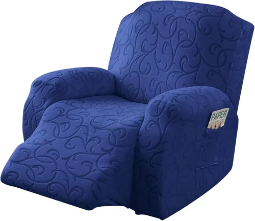 Vista 31 de Funda para Sillón Reclinable de 4 Piezas Elástica, Funda Deslizable de Sofá, Cubierta de Sofá para Sofá Reclinable de 1 Asiento, Protector
