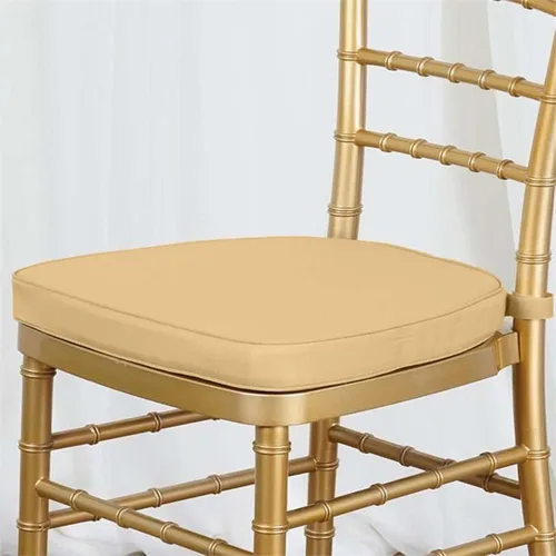 Vista 10 de Efavormart Cojín de 2" de espesor para silla Chiavari en negro, cojín de asiento de espuma con efecto memoria con lazos y funda extraíble