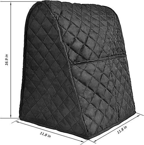 Vista 2 de Cubierta a prueba de polvo para batidora de pie con bolsa organizadora para mezclador KitchenAid para mantenerlo limpio y seguro (negro)