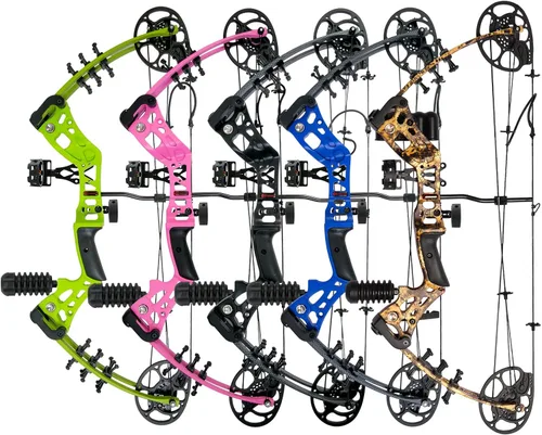 Vista 7 de Kit compuesto de arco y flecha, juego de arco y flecha juvenil, peso de tracción de 15-45 libras, longitud de tracción de 18 a 29 pulgadas, arco