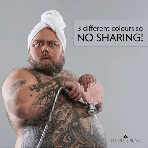 Vista 6 de Temple Spring Esponjas de luffa recicladas, accesorios de ducha de baño, esponja de baño de lufa, exfoliante corporal exfoliante, puf exfoliante