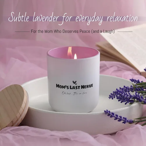 Vista 7 de HAVITI Vela perfumada de lavanda de 8 onzas, velas en tarro de cera de soja con mecha de algodón, fragancia para el hogar de larga duración