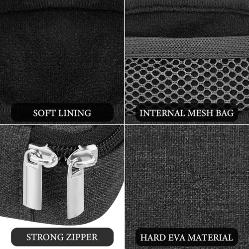 Vista 2 de Geekria Bolsa de transporte para auriculares compatible con SHOKZ OpenDots ONE, Huawei FreeBuds Pro4, Sennheiser Momentum True Wireless 4/3/2, bolsa