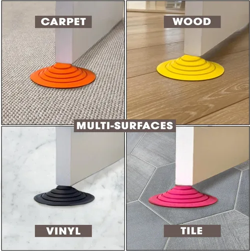 Vista 2 de Pekasa - Tope de puerta redondo, tope de puerta único, tope de puerta de goma, topes de puerta para parte inferior de la puerta, topes de puerta