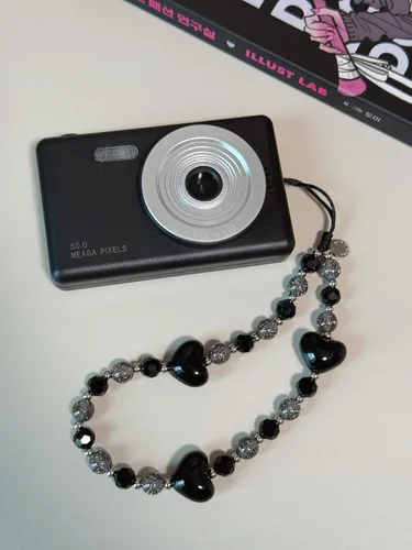 Vista 2 de Drawwind Correa con cuentas para teléfono con pulsera universal, cordón para teléfono celular lindo, pulsera de muñeca con cuentas, cadena de hilo